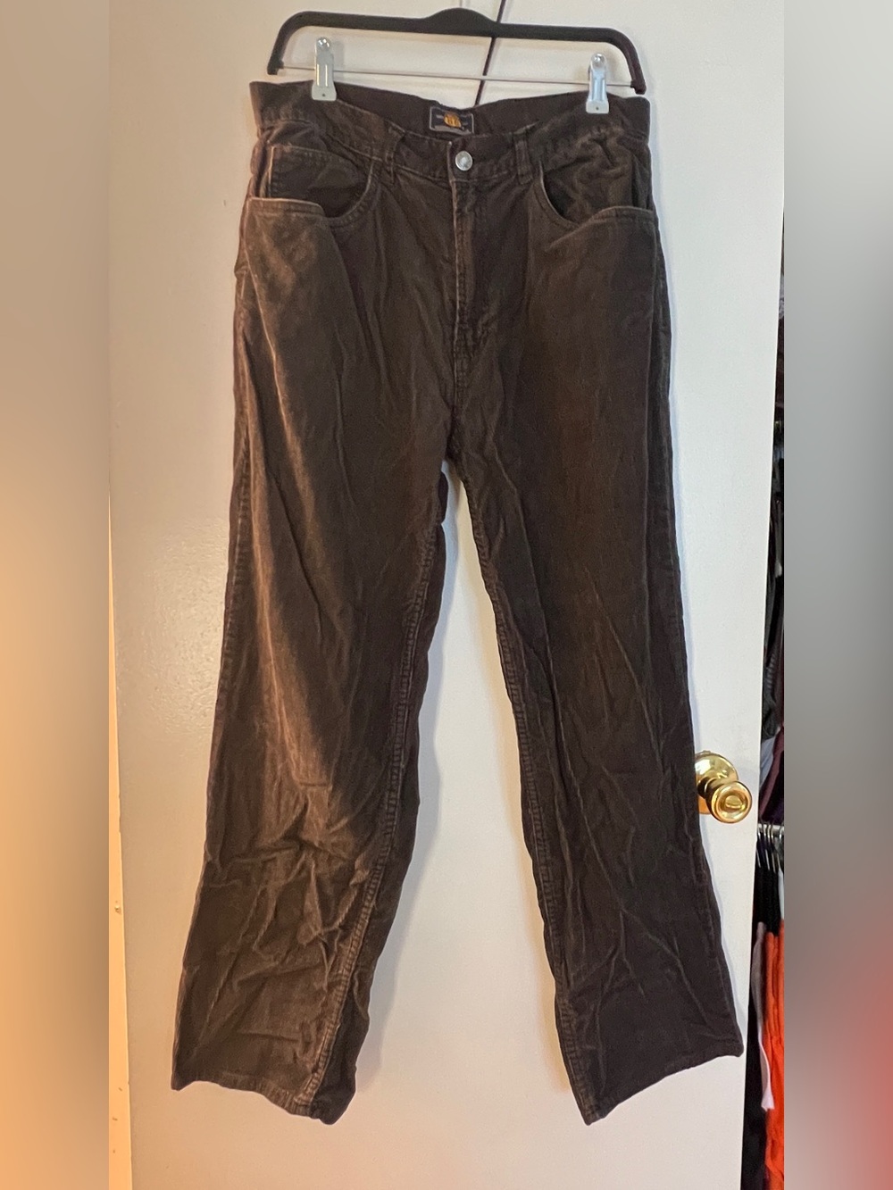 Route 66 Women's Brown Corduroy Straight-Leg Pants